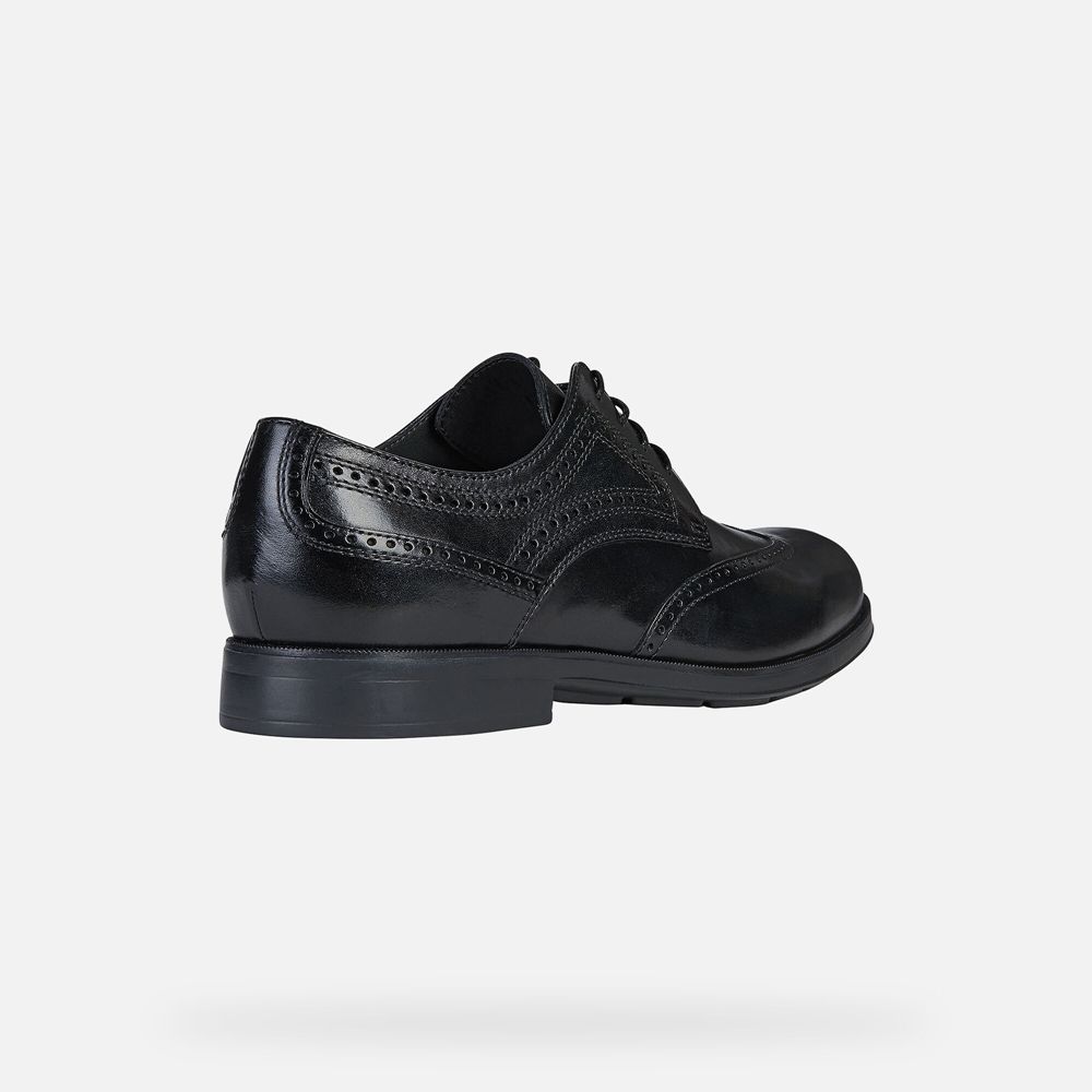 Geox Erkek Resmi Ayakkabı Siyah - Hilstone Wide - SOF-234758